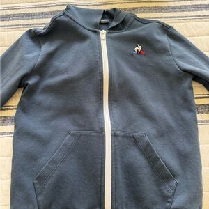 Le Coq Sportif Navy Zip-Up Hoodie- Boys